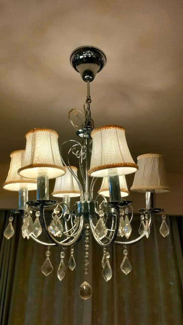 み*ー様 エレガント シャンデリア 6灯 クリーム色