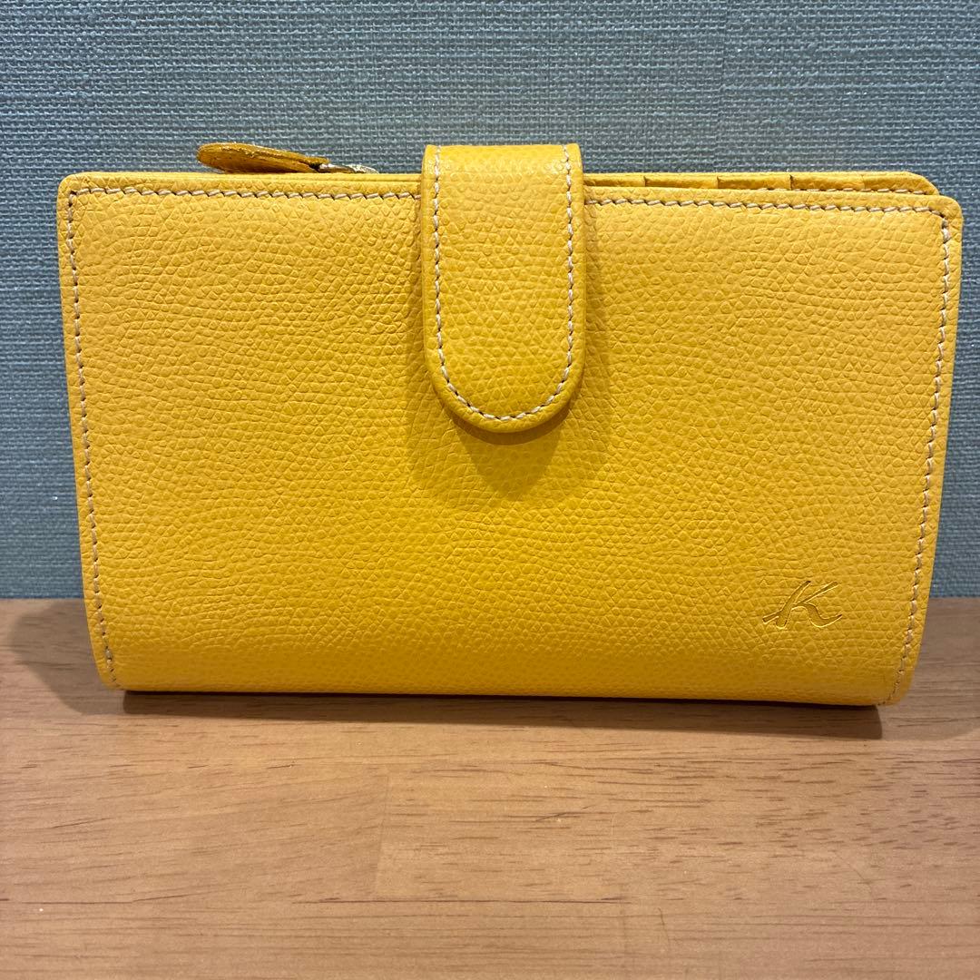 キタムラ/レザー二つ折り財布/新品同様