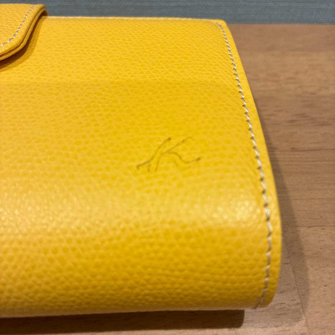 キタムラ/レザー二つ折り財布/新品同様