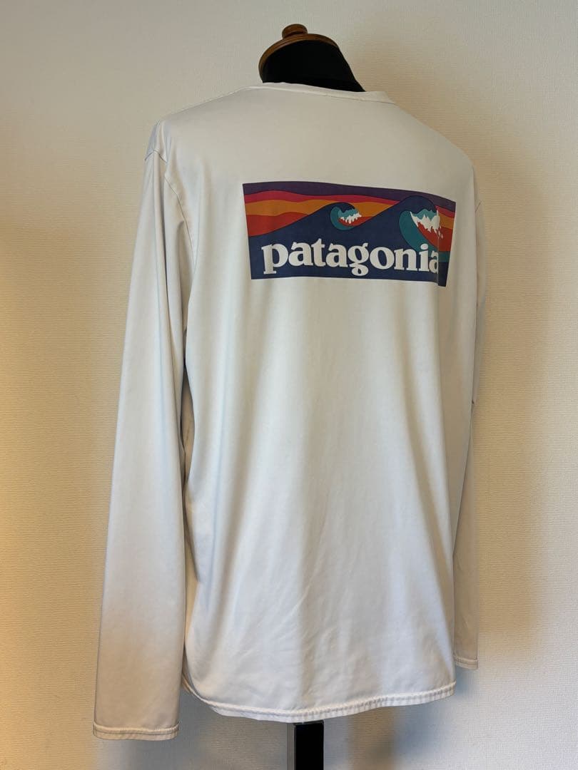 Patagonia/波タグ/ラッシュガード/ロンT/ナイロン/長袖/ホワイト/L