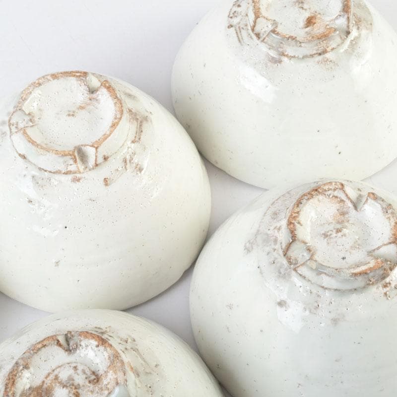 和食器　茶懐石　寿康窯　柳楽泰久作　粉引手　小鉢　五客　共箱　C　9333