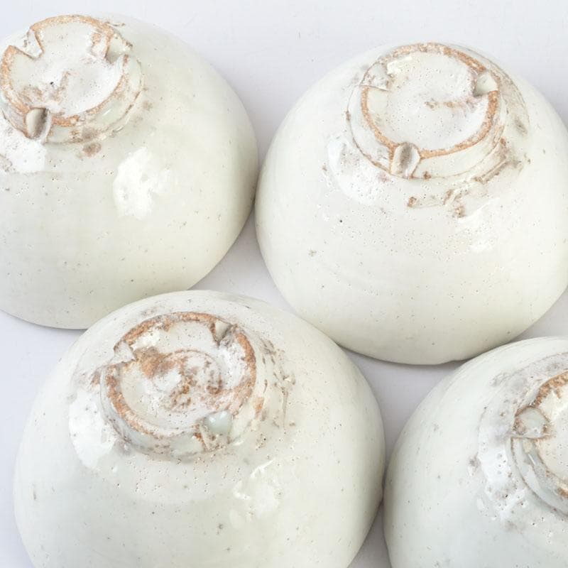 和食器　茶懐石　寿康窯　柳楽泰久作　粉引手　小鉢　五客　共箱　C　9333