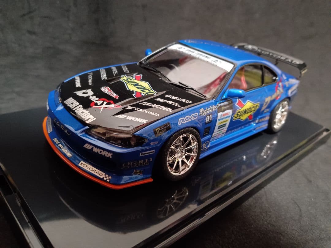1/24 ニッサン S15 シルビア D-MAX プラモデル 完成品 ケース付