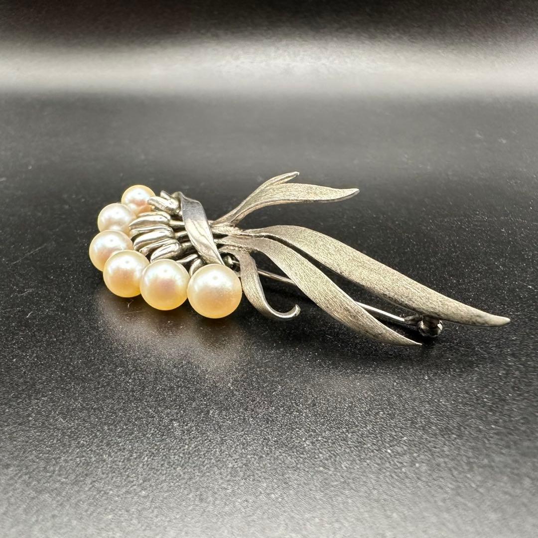 極美品✨　MIKIMOTO ミキモト　パール　ブローチ　ロゴ　刻印　1419