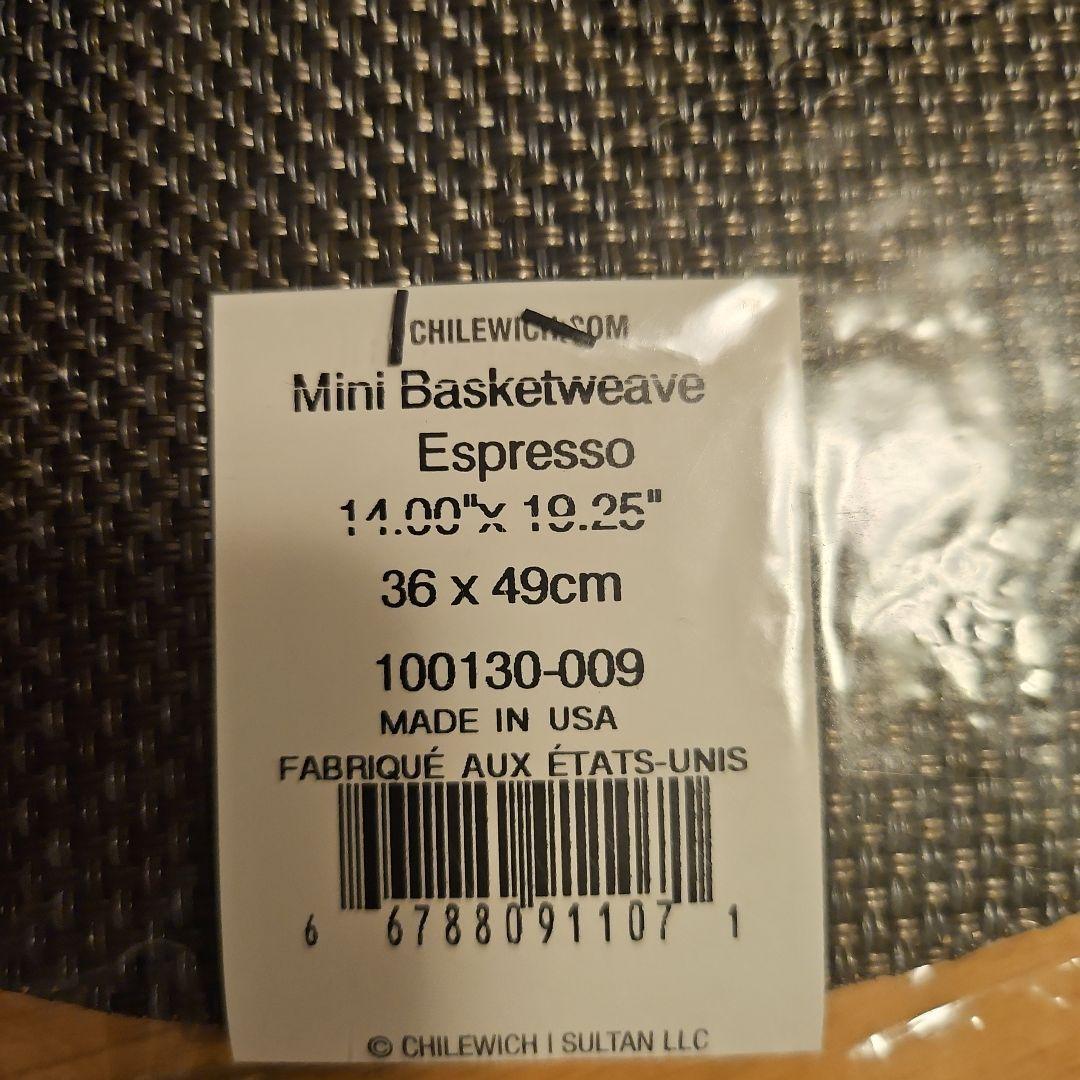 み*み様 CHILEWICH36x49BASKET WEAVE　ESPRESSO
