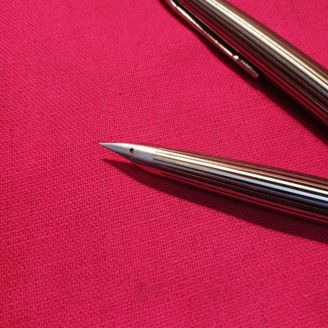 旧タイプ　パイロット ミュー万年筆　ストライプ