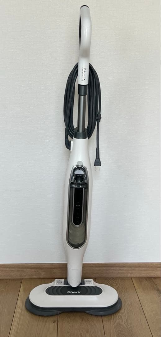 回転スチームモップ シャークs7001JWH12取扱説明書パッド4枚注水容器付き