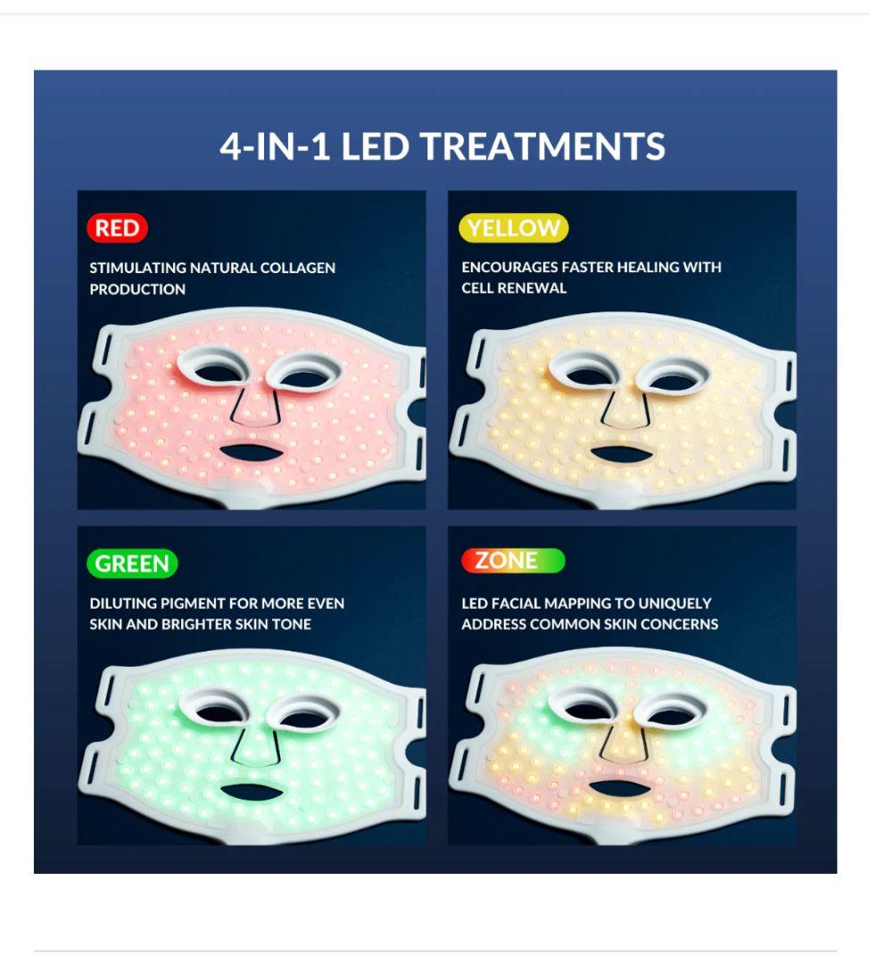 CurrentBody ライトセラピーマスク4in1 + ゲルマスク5枚