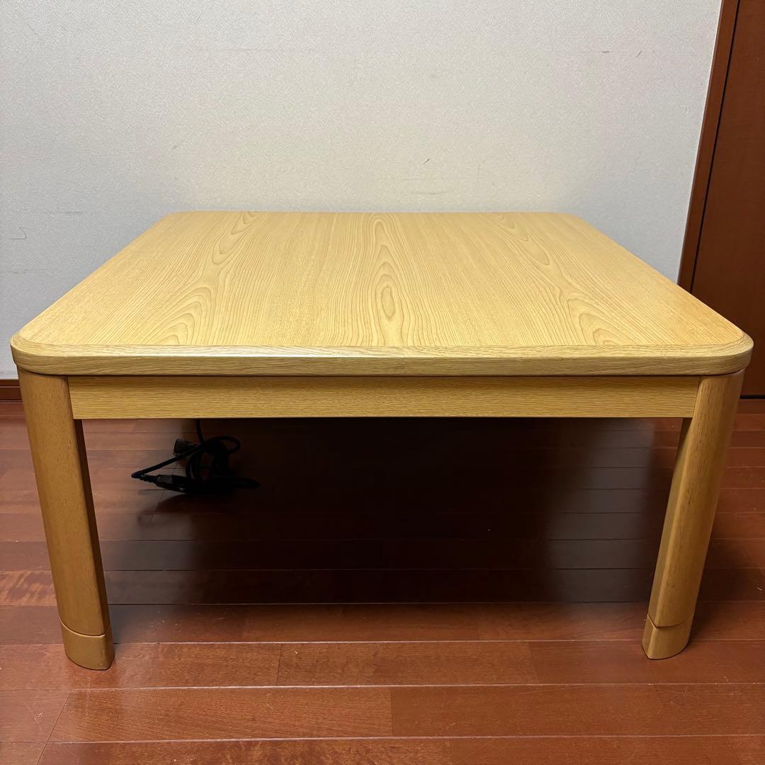 サンコウ家具調正方形こたつ 高さ調節機能あり電源コード付き