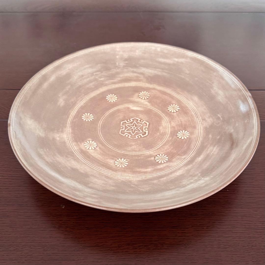 音羽窯 東哉 清水焼 花形 大皿 尺皿