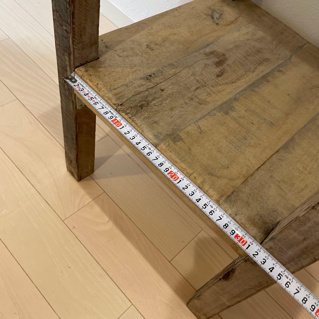 ナチュラルウッド2段シェルフ　アンティーク