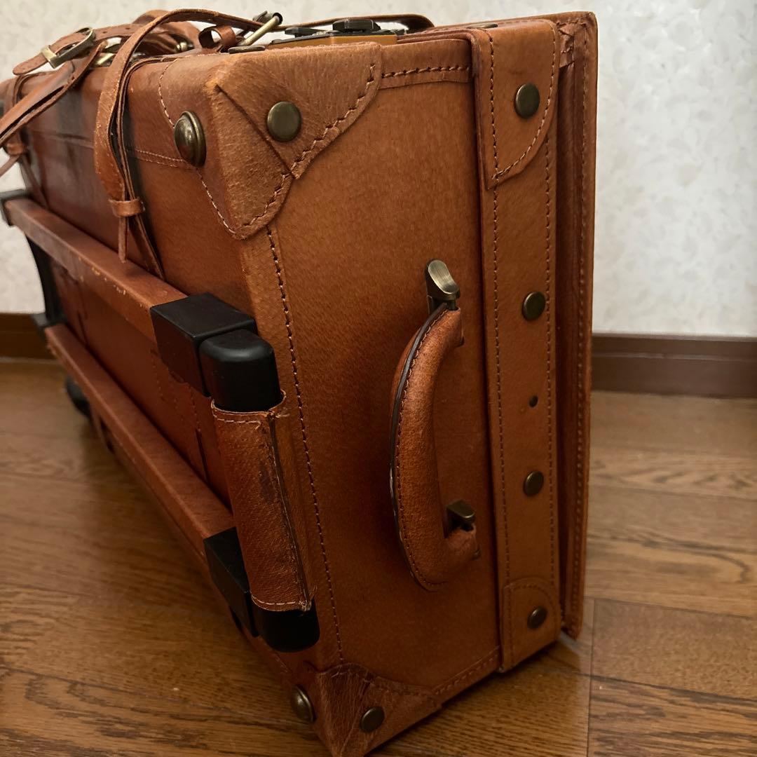 EURASIAキャリーケース 本革 ヴィンテージ カバー付き