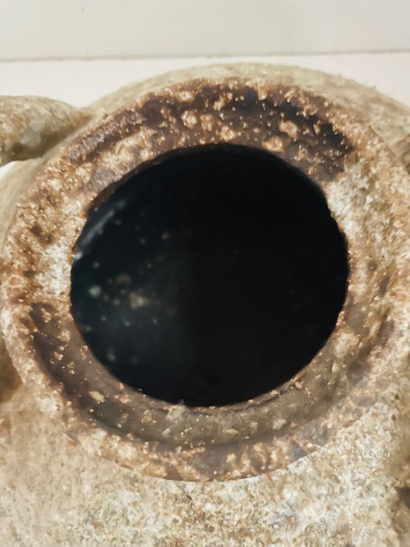 アンティーク　信楽焼の大型土瓶　直径25cm