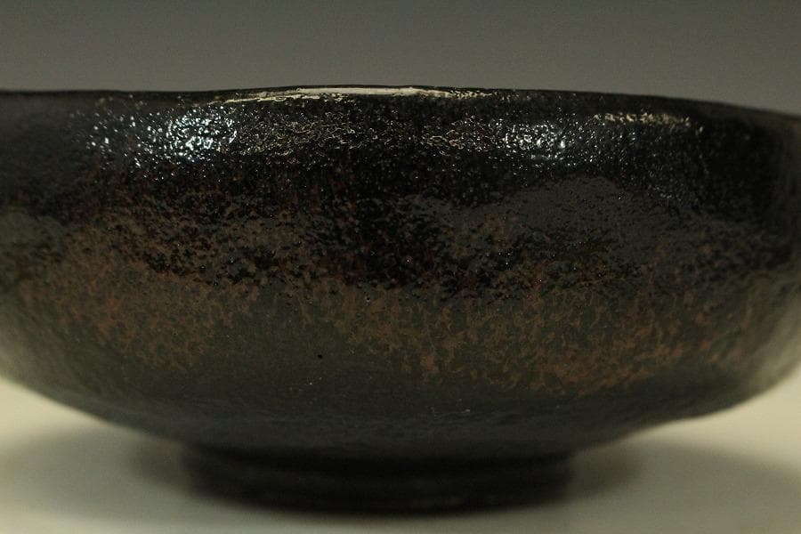 大特価 茶道具 楽焼 黒楽平茶碗 在銘 作家物 未使用 763