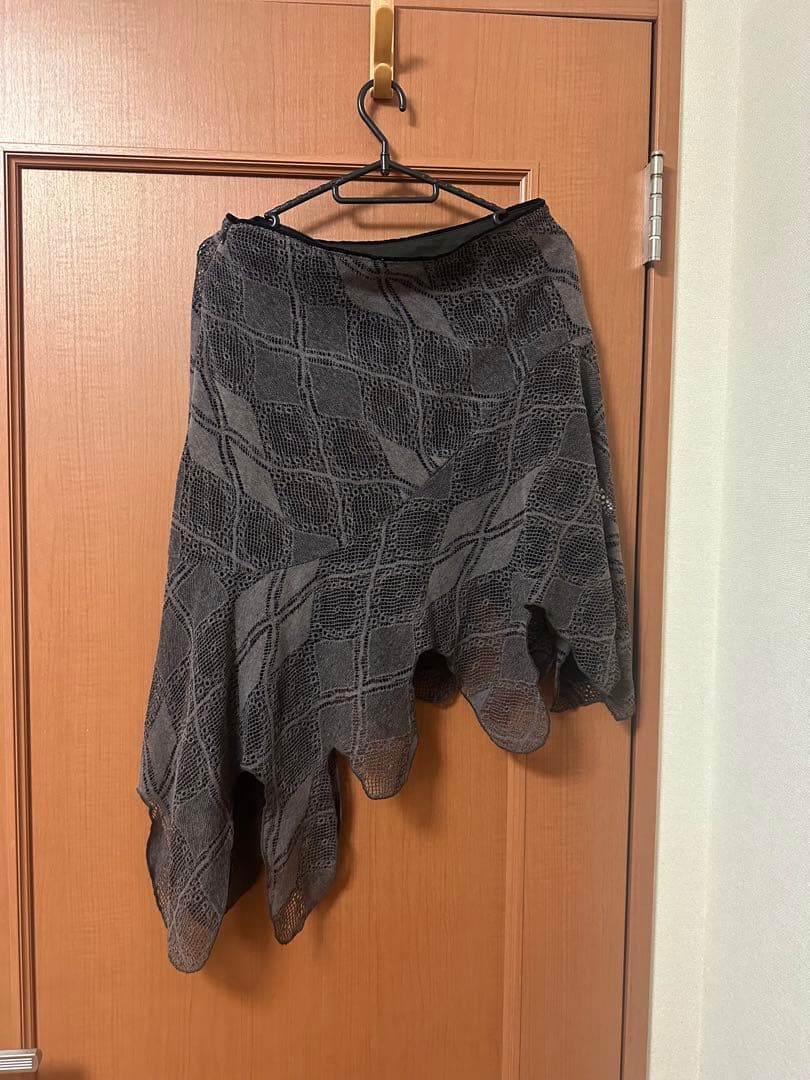 スカート Knit Lace Jagged-hem Skirt / Brown