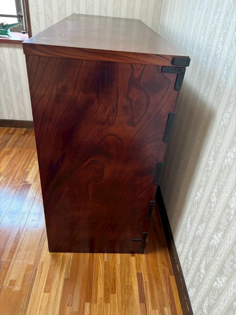 美品　岩谷堂箪笥　欅　4段チェスト　鍵付き
