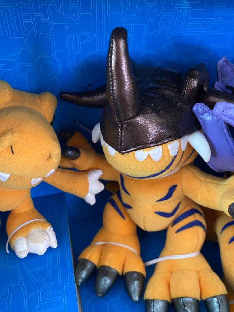 B品／絶版99未使用★デジモンアドベンチャーぬいモンDXアグモン進化セット