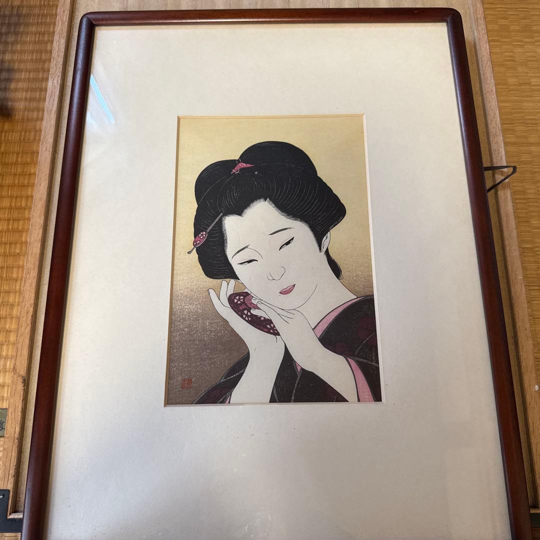 瀧秀水　木版画　浮世絵　美人画　想い　限定品　日本画　伝統美術　コレクション