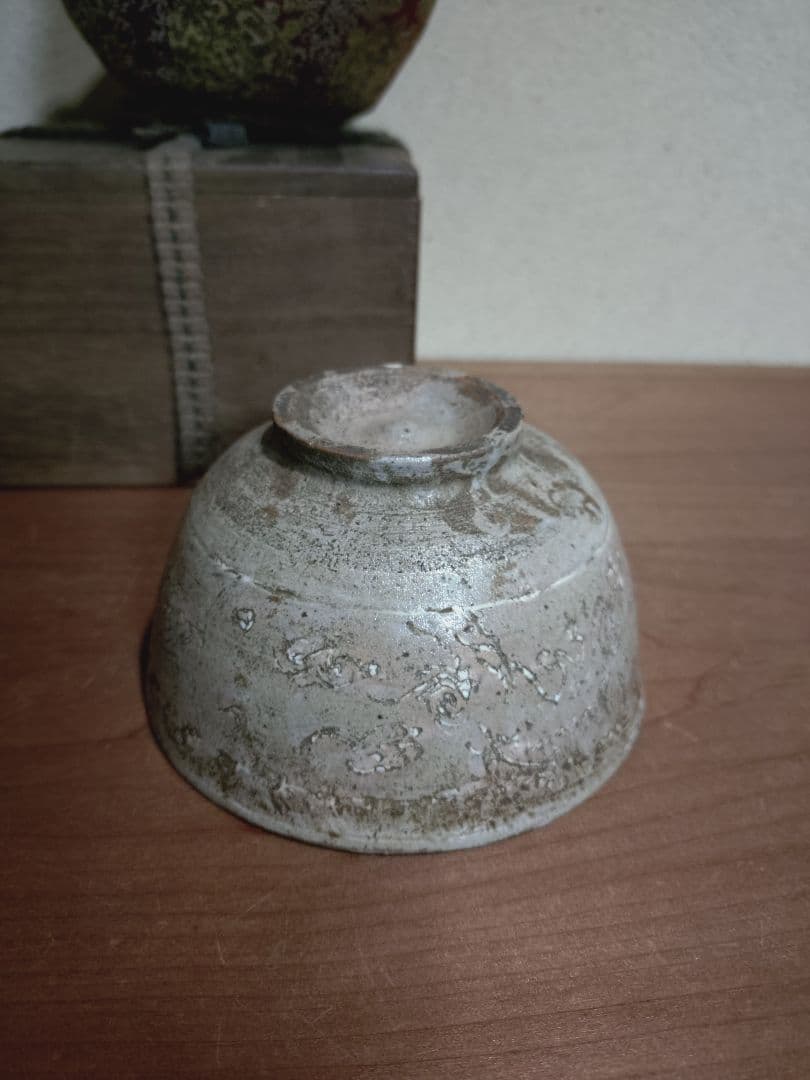 李朝 御本三島 雲龍紋 象嵌 茶碗 茶道具