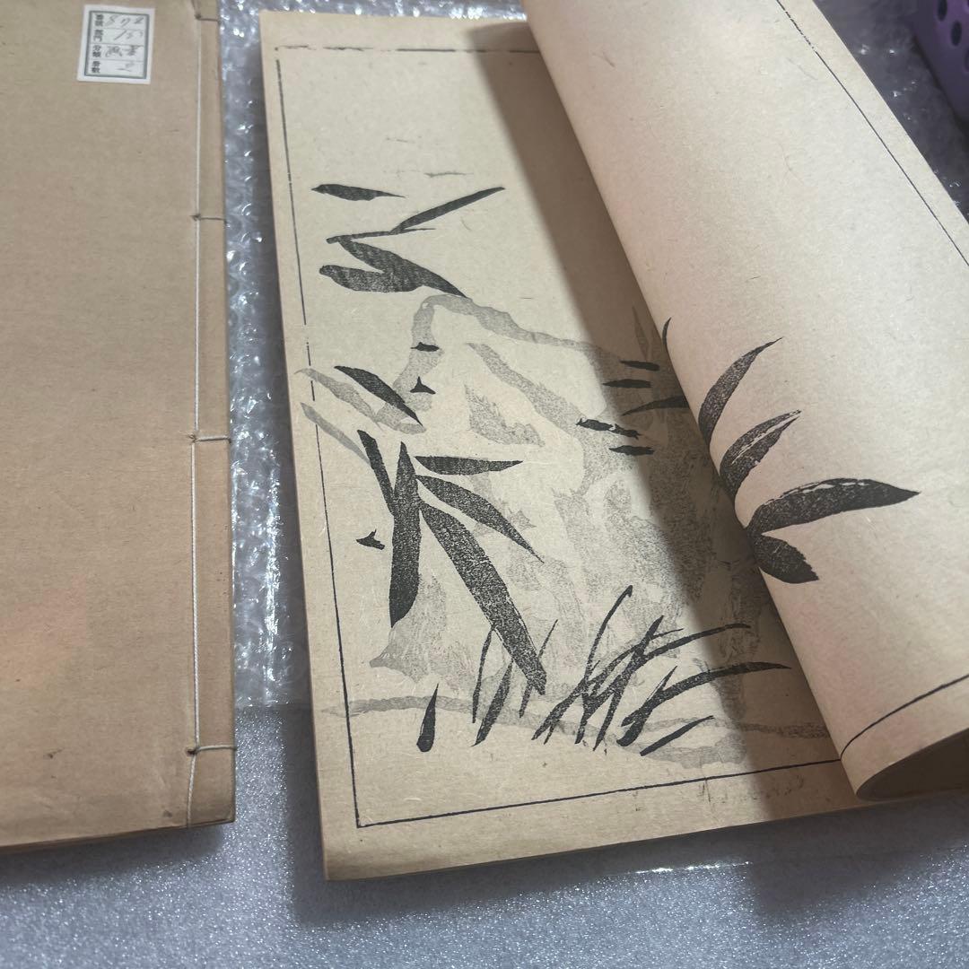 崋山翁蘭竹書譜　2冊　　美品　　希少です。
