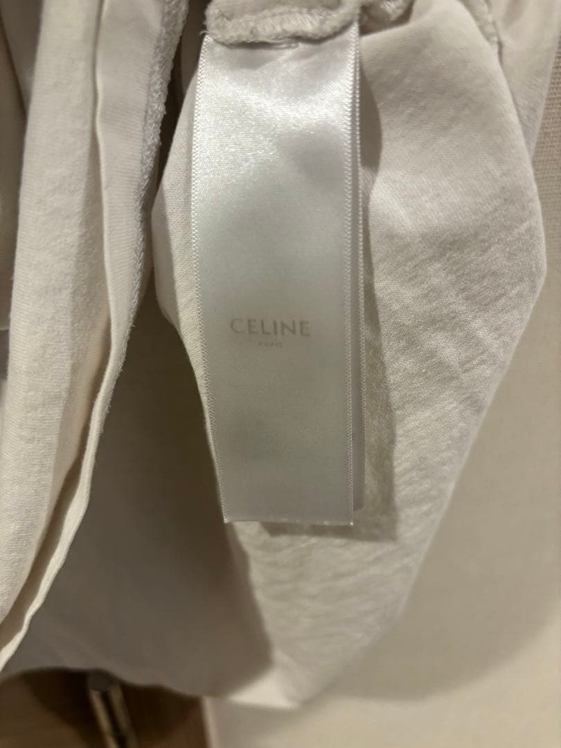 CELINE ロゴ Tシャツ ホワイト Lサイズ
