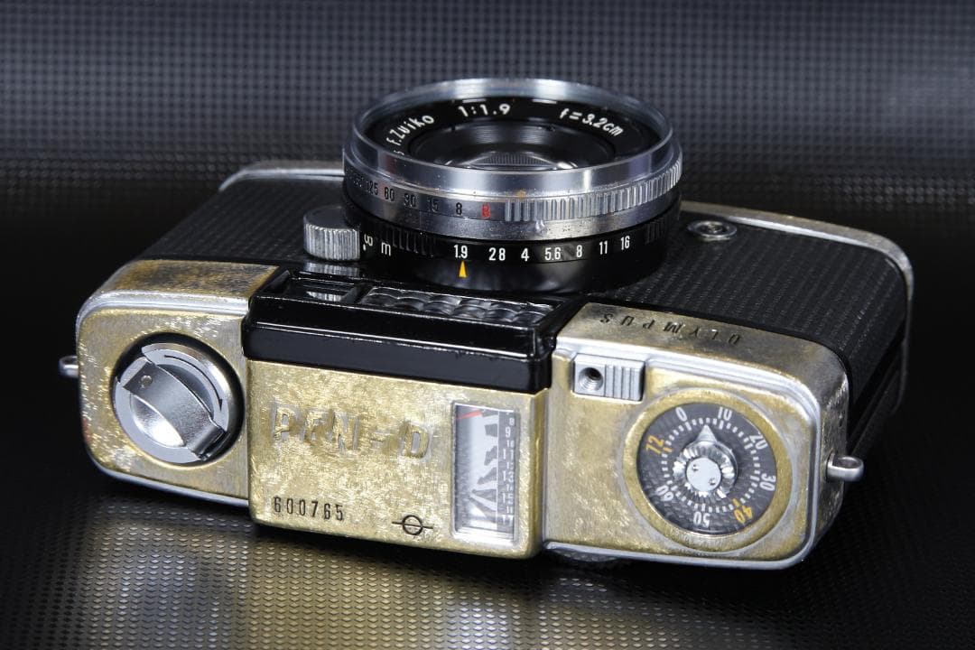 OH済 OLYMPUS PEN D F1.9 露出計OK 真鍮調カスタム