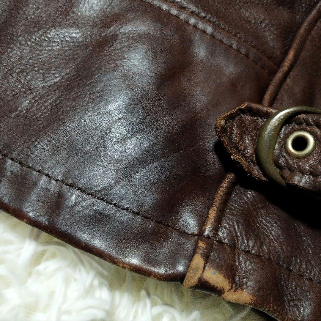 ライナー欠品　ダメージ多　Schott シングルライダース ATV101 茶40