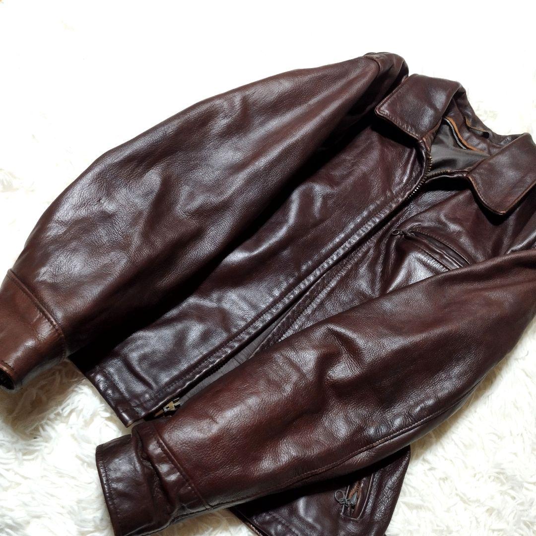 ライナー欠品　ダメージ多　Schott シングルライダース ATV101 茶40