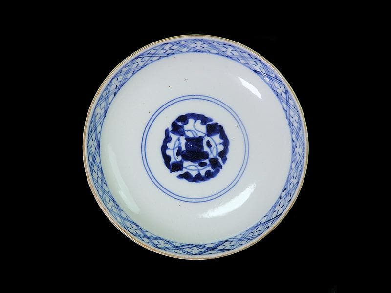 大聖寺伊万里　金襴手　丸紋　鳥に柘榴の図　蓋付鉢　B291AS-CPk