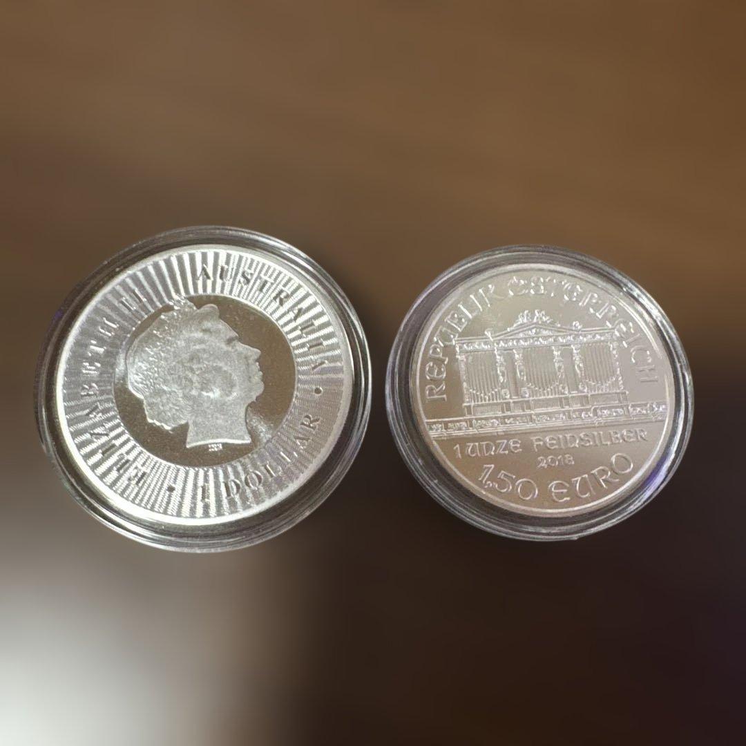 オーストラリアン・カンガルー2017年とシルバー・ユーロ2018年セット