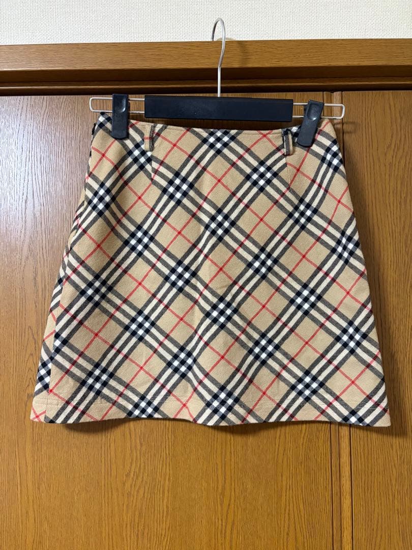 Burberry blue label ノヴァチェック柄　ウール100%