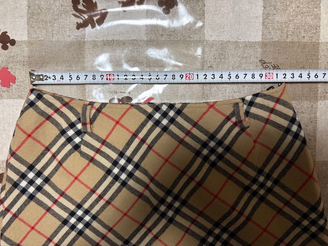 Burberry blue label ノヴァチェック柄　ウール100%