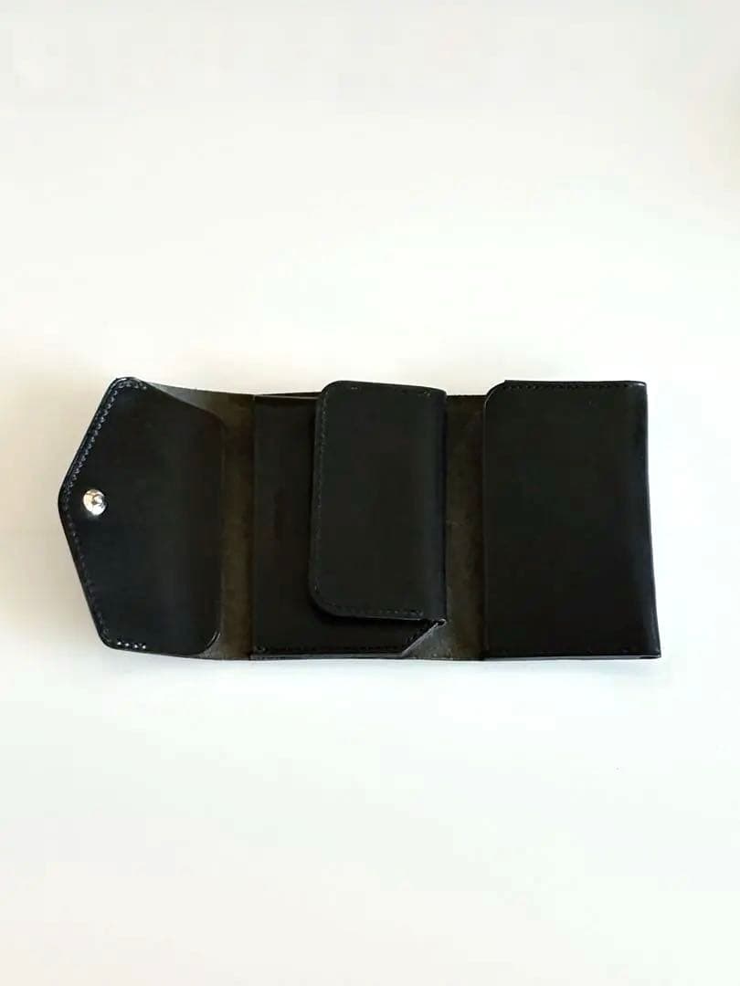 ORIONIS ブラックミニ財布(Compact Trifold Wallet)