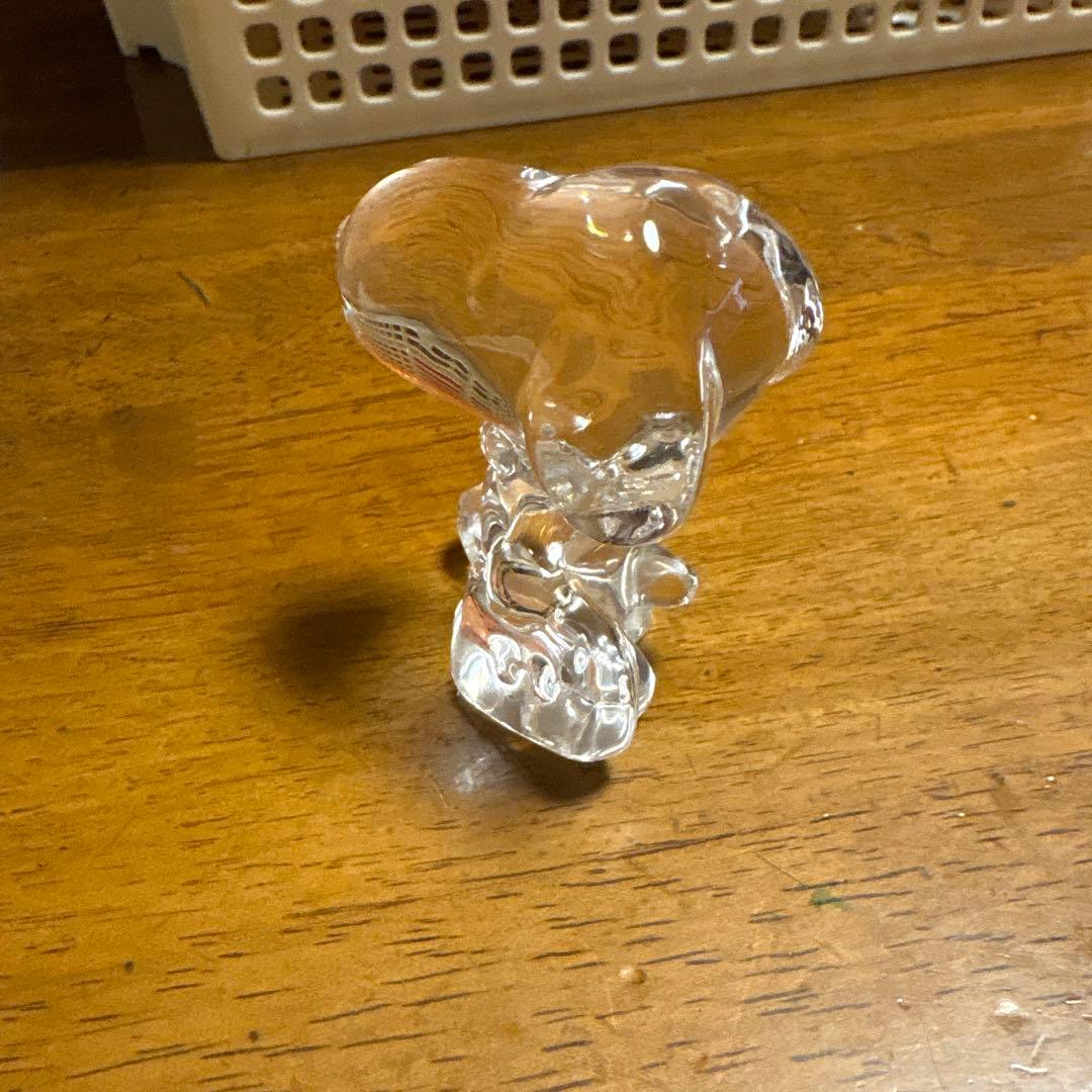 透明ガラス 動物形状 工芸品