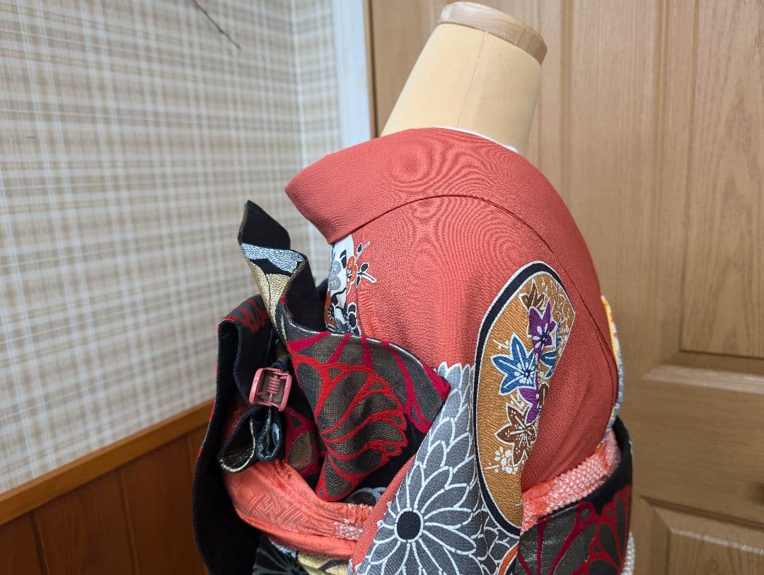 ★専用♦再お値下げしました！振袖+袋帯セット　京紅型　大輪万寿菊　丹後ちりめん