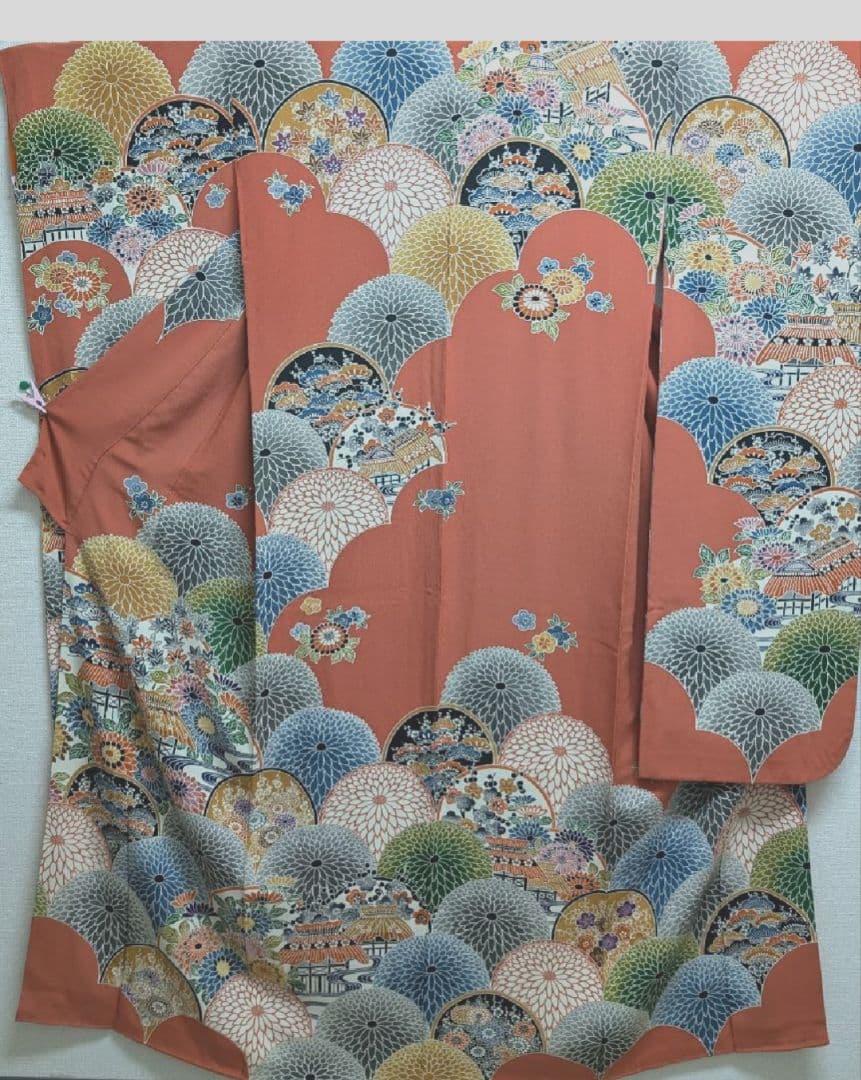 ★専用♦再お値下げしました！振袖+袋帯セット　京紅型　大輪万寿菊　丹後ちりめん