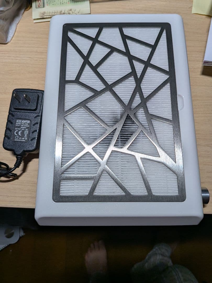 【プロ用】ネイルダストコレクター 集塵機 ファン付き ホワイト