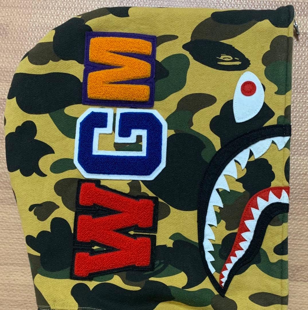 ★激レア★ APE イエローカモ シャークパーカー L パーカー kaws
