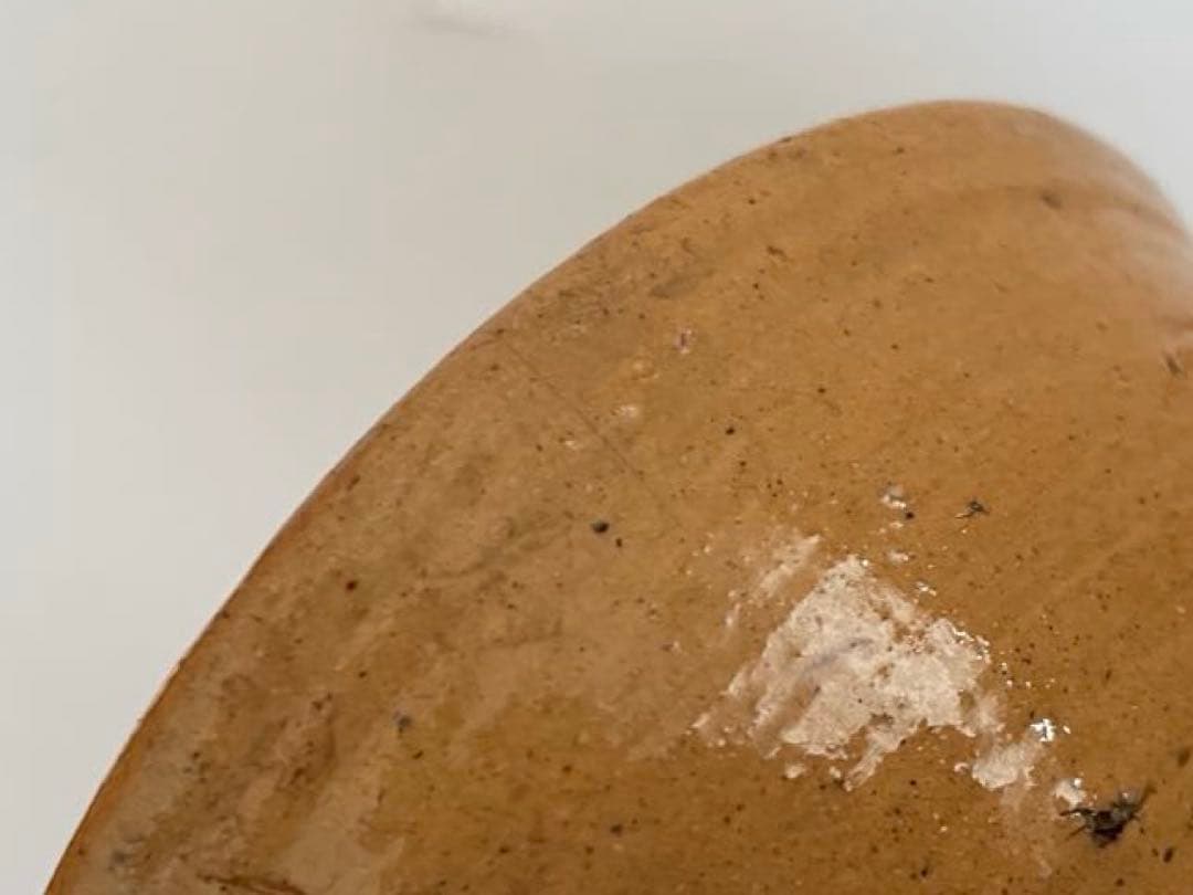 骨董　アンティーク　古楽山　楽山焼　平茶碗　夏茶碗　出雲　布志名　ニュウあり