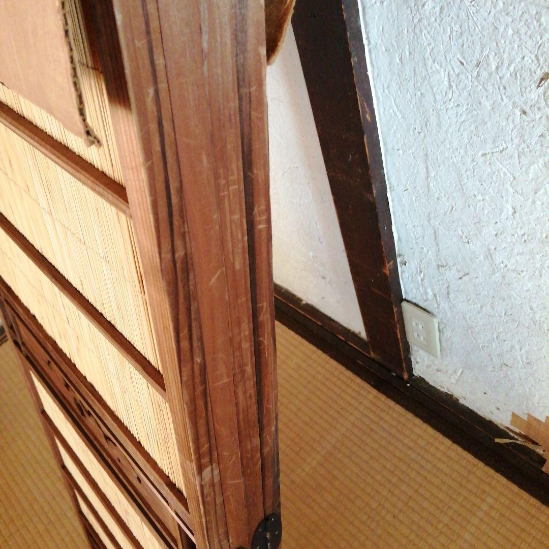 神代杉御簾屏風　121cm　桜紋