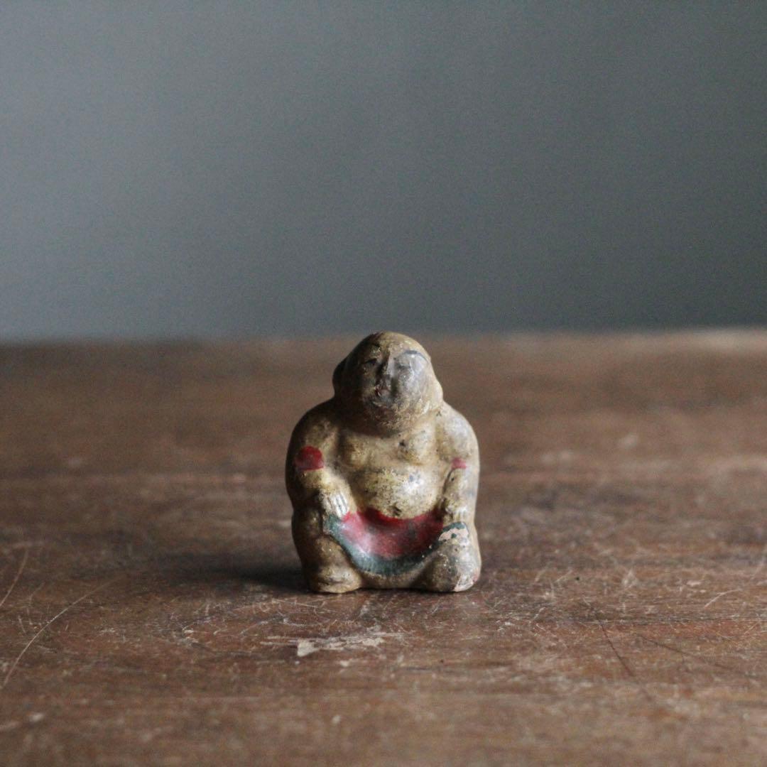 土人形 力士 土俵入り 郷土人形 民芸 古道具 アンティーク