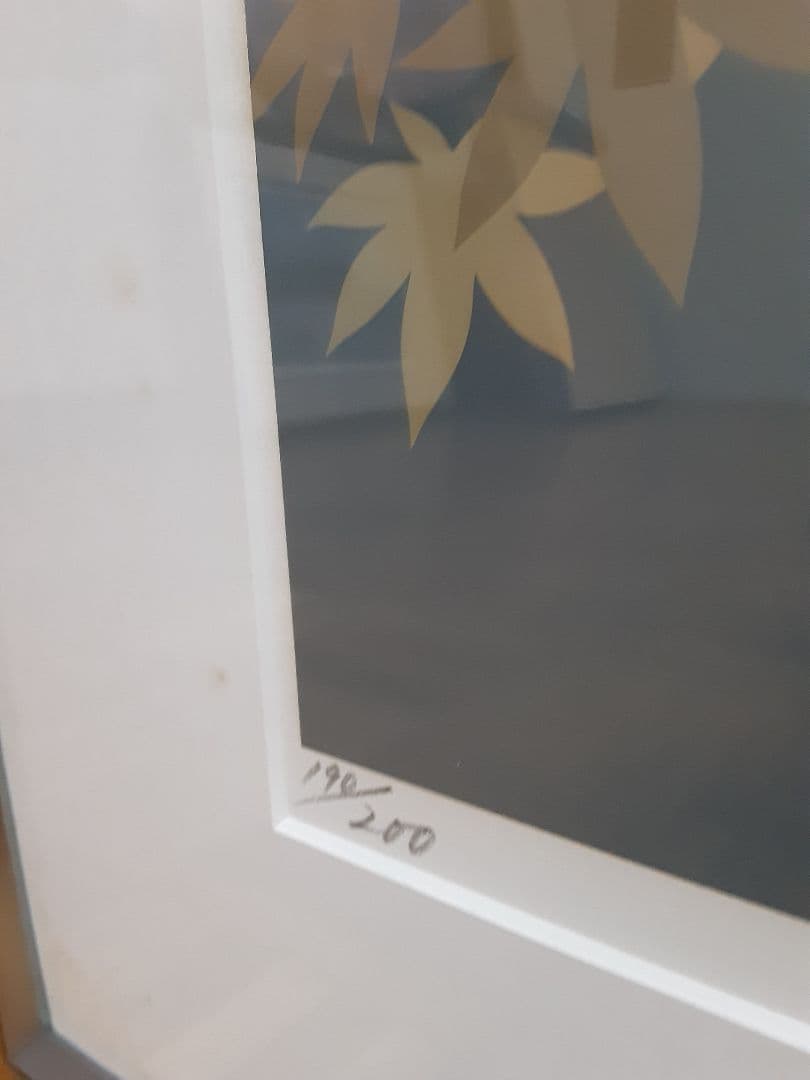 紅葉とトンボのリトグラフ