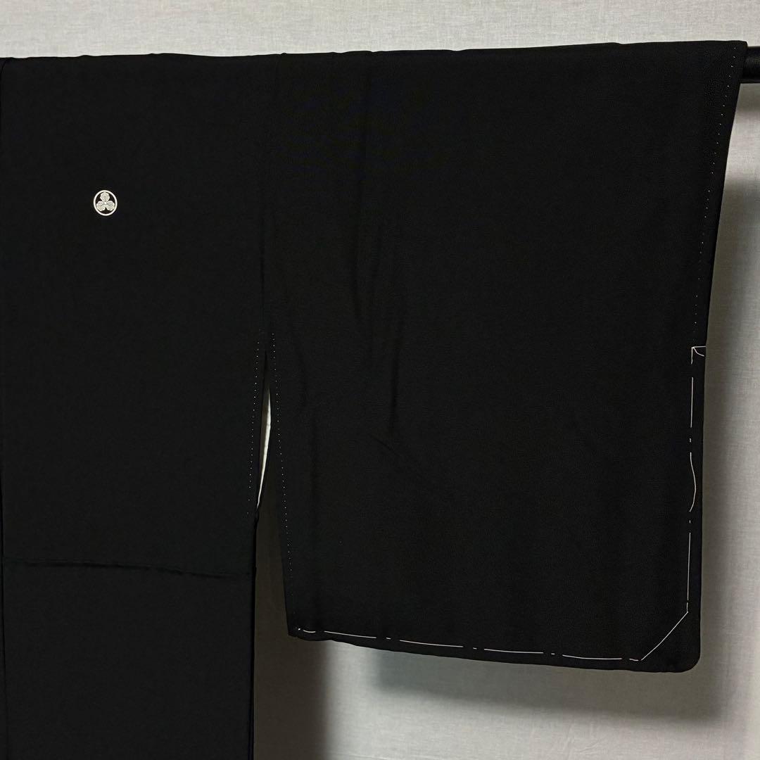 D98 黒留袖 鳳凰 華文 金彩 正絹 着物 袷 しつけ糸付き未使用極美品
