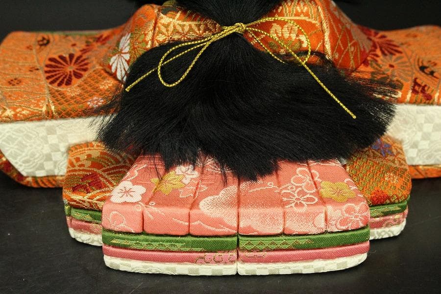 お雛様 親王飾り 木目込 大内人形 台付き 美品 707