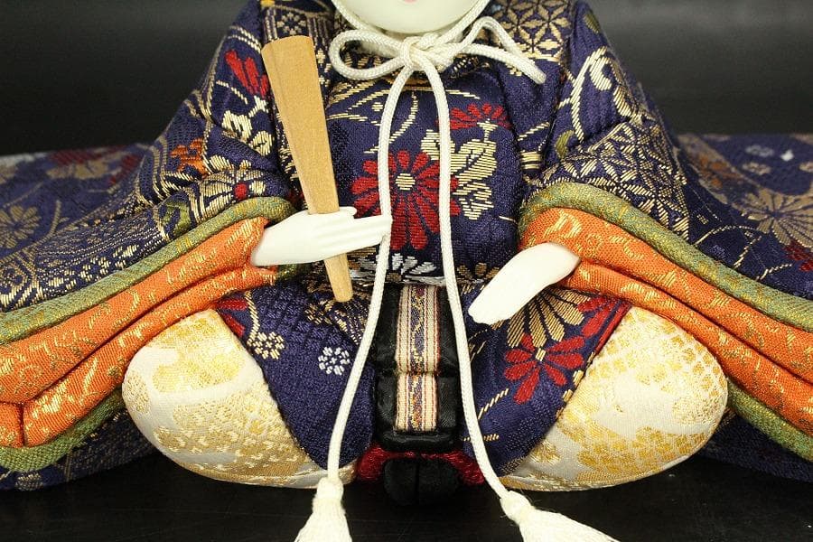 お雛様 親王飾り 木目込 大内人形 台付き 美品 707