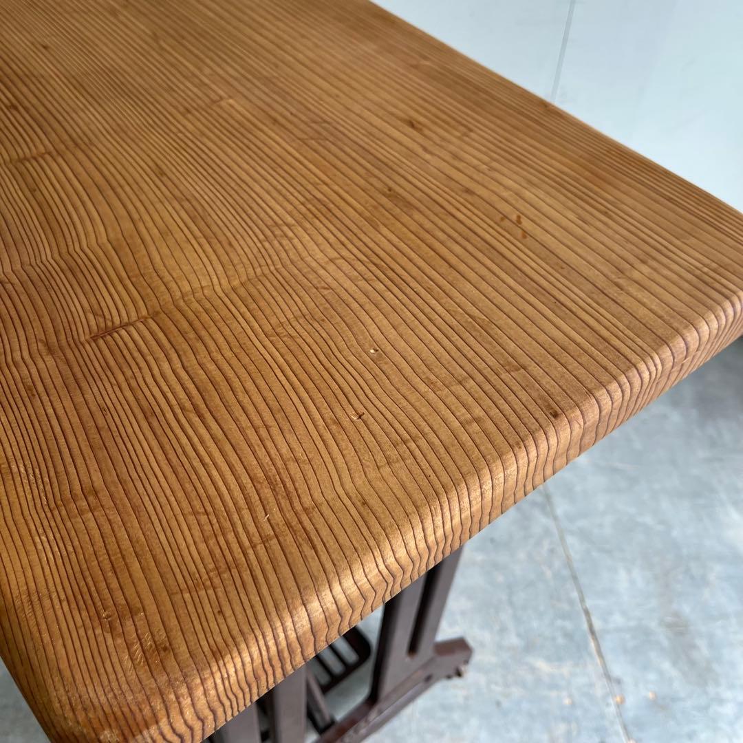 アンティーク ミシン脚 リメイク テーブル 古材 一枚板 昭和レトロ z540