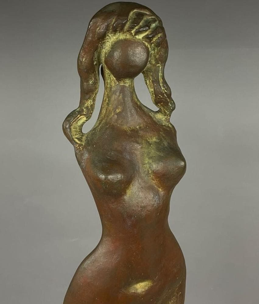 【木内克】◆『 エーゲ海に捧ぐ 』 特大75㎝ ブロンズ像 大理石台付◆