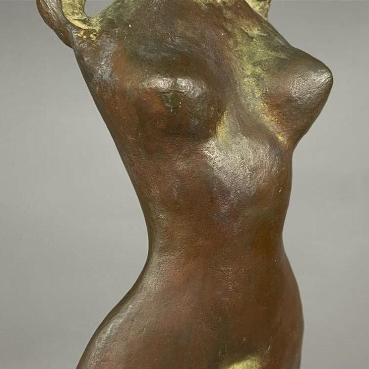 【木内克】◆『 エーゲ海に捧ぐ 』 特大75㎝ ブロンズ像 大理石台付◆