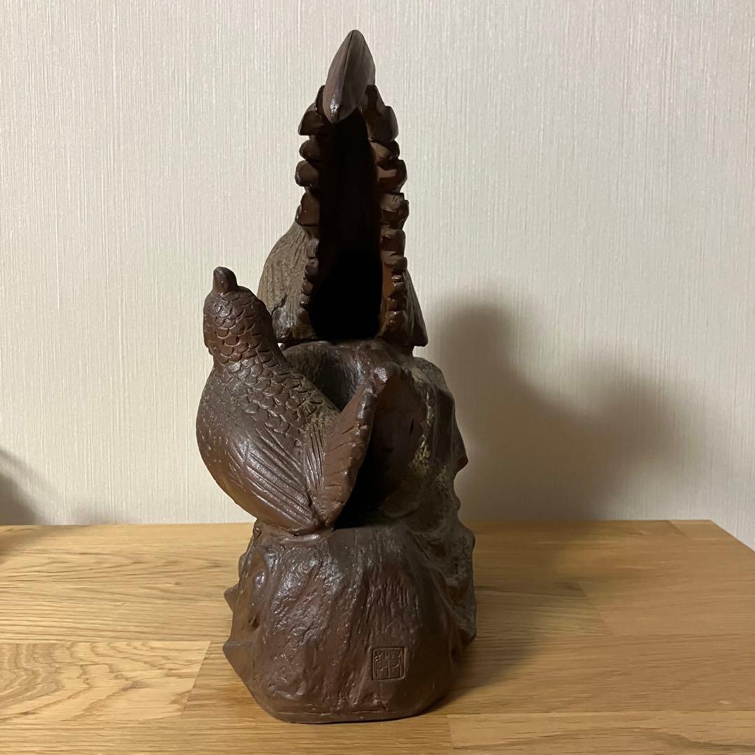 備前焼　鶏　酉　縁起物　置物