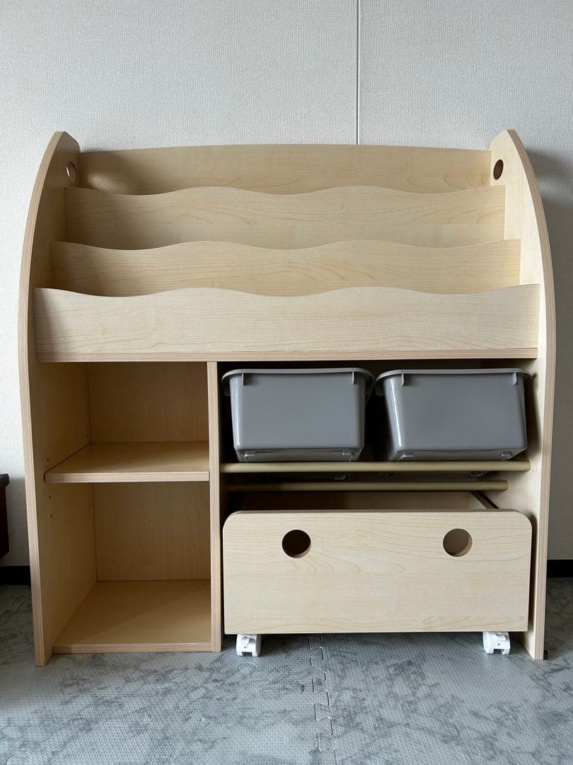 ナチュラル本棚・絵本棚・マガジンラック